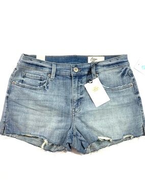 New Cosmic Blue Love Cutoff Shorts